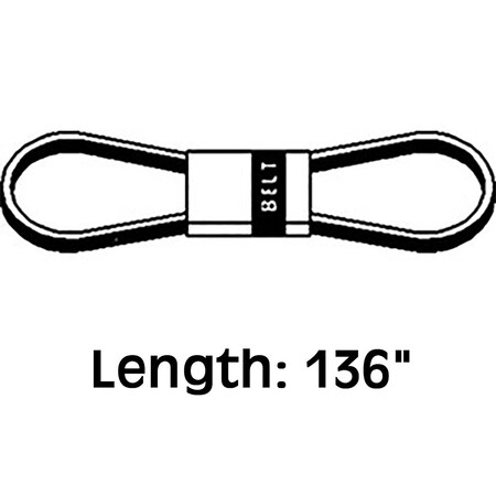 136 Beater To Feederhouse Jackshaft Belt For Challenger 670 670B 680B